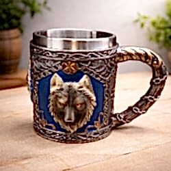 Toptan 3D Boyutlu Kurt Kafası Tasarımlı Kupa Bardak